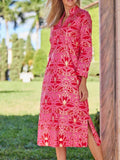 3/4 Sleeves V-neckline Dress