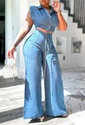Sleeveless Casual 2 Piece Jeans Outfits