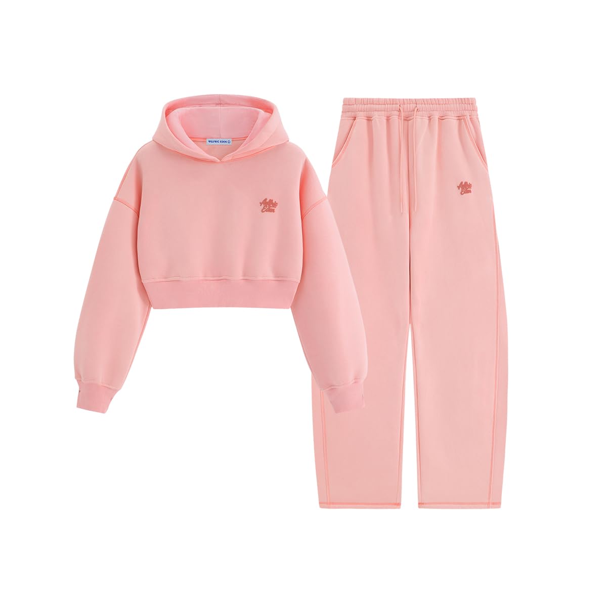Fleece Hoodies Barrel Pants 2 Piece Outfits