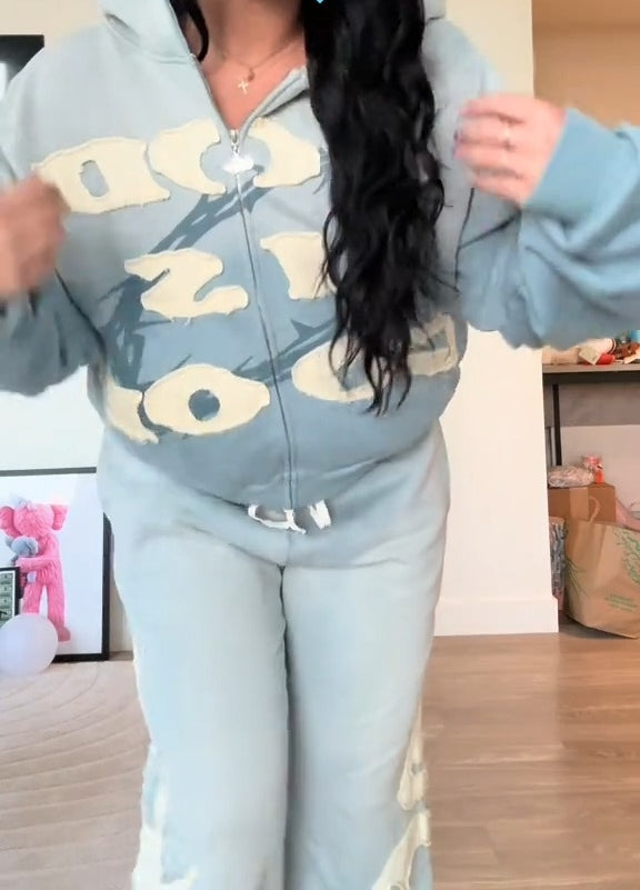 Sweat Jacket Oversized Outfit 2pcs