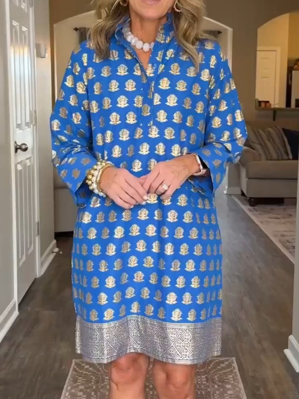 Cotton Voile Print Dress