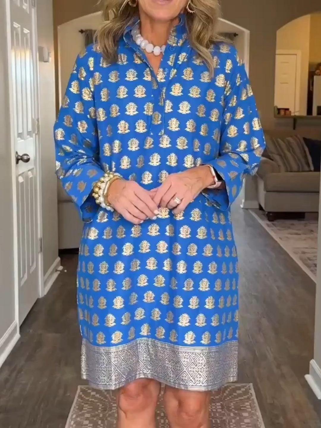Cotton Voile Print Dress