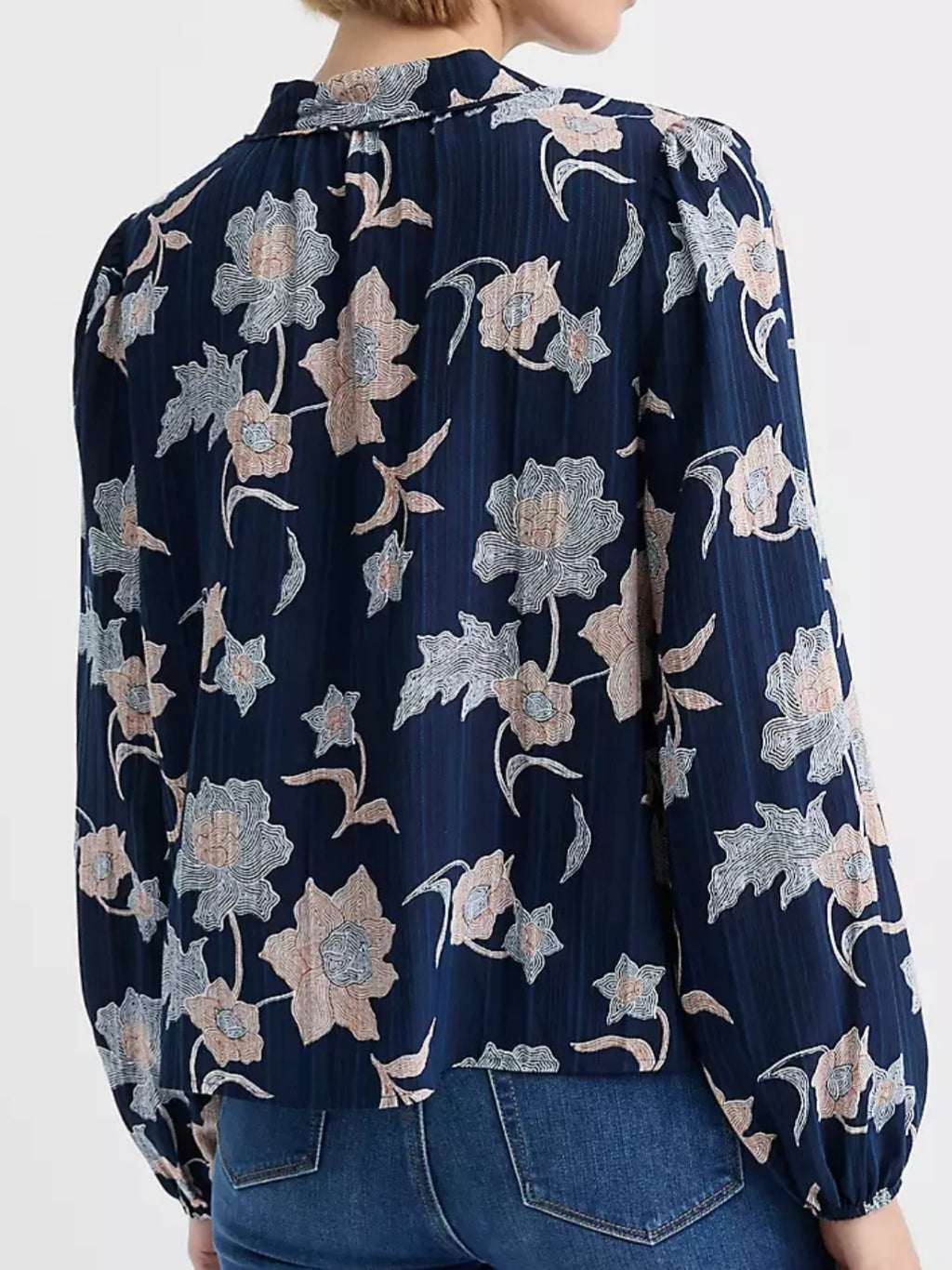 Floral Modern V-Neck Blouse