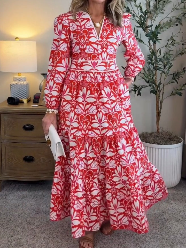 Stretch Poplin Maxi Dress