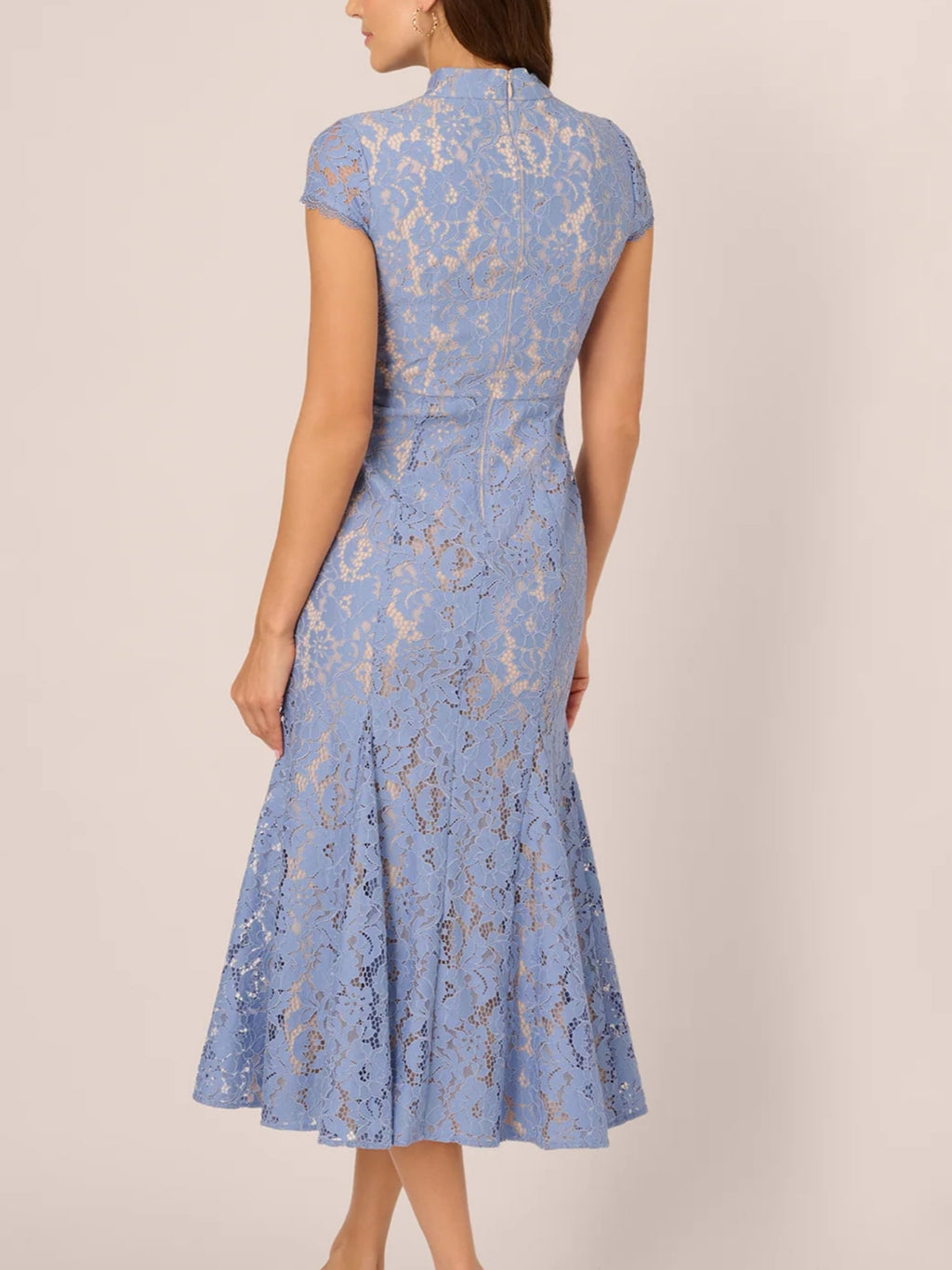 Cap Sleeve Lace Midi Dress
