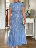 Cap Sleeve Lace Midi Dress