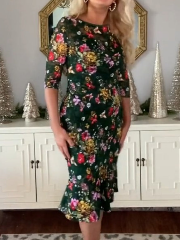Gorgeous Floral Lace Dress