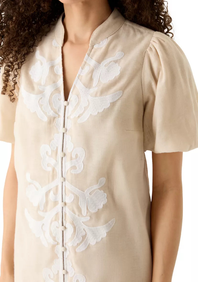 Little Button Front A-Line Dress