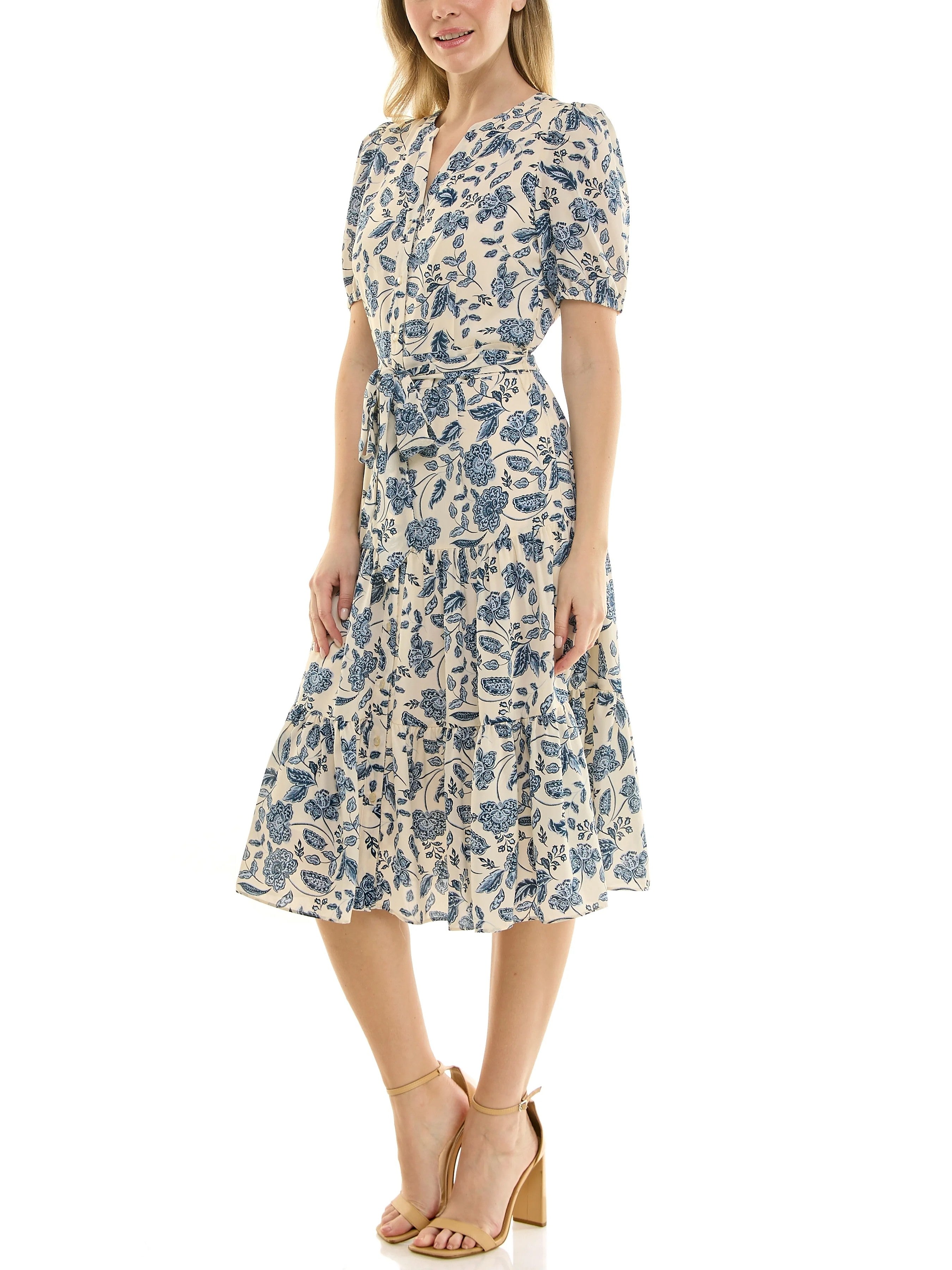 Women's Tie Waist Shirt Dress