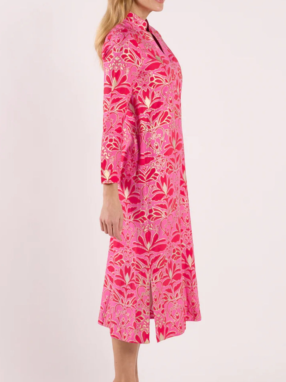 3/4 Sleeves V-neckline Dress