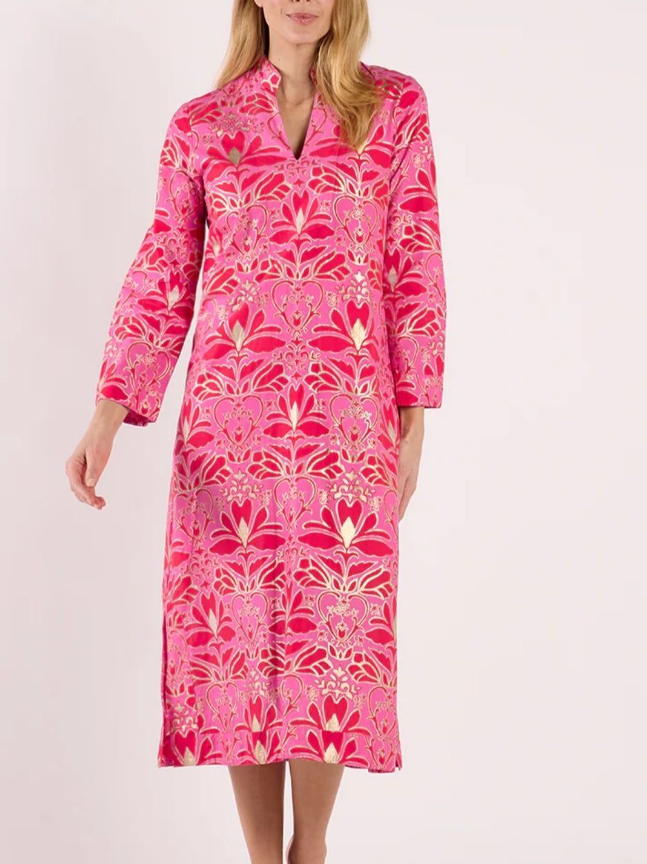 3/4 Sleeves V-neckline Dress