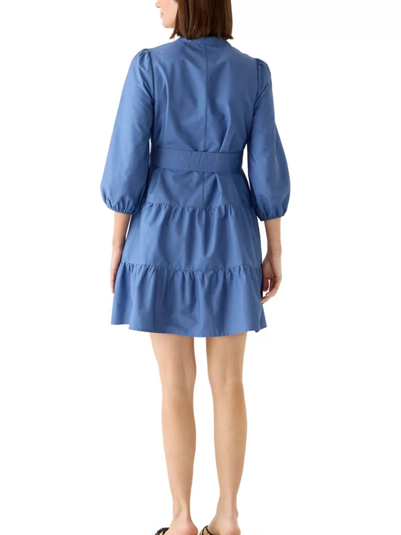 Women's 3/4 Sleeve Belted Dress