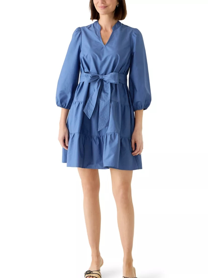 Women's 3/4 Sleeve Belted Dress