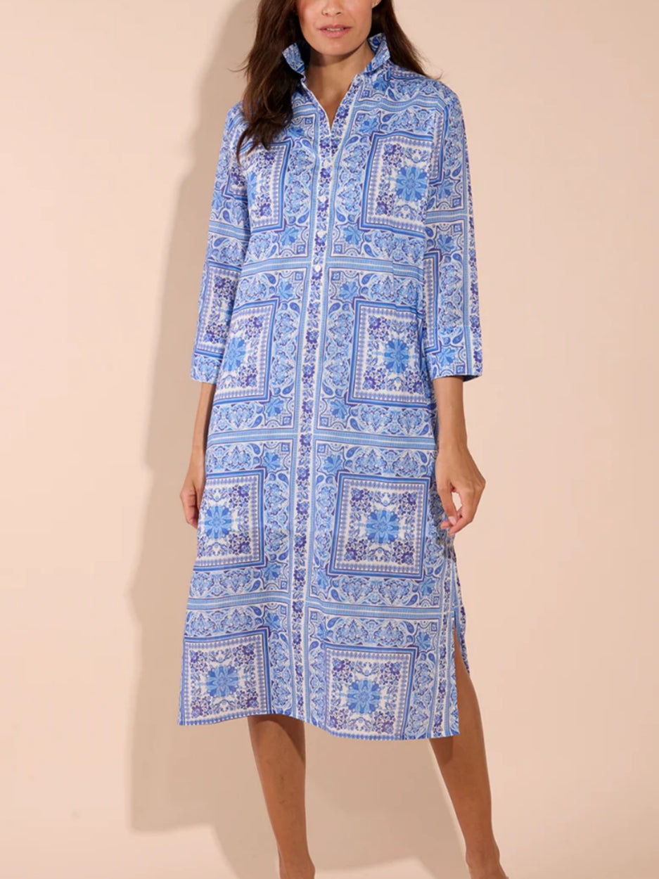Long Sleeves Cotton Voile Dress