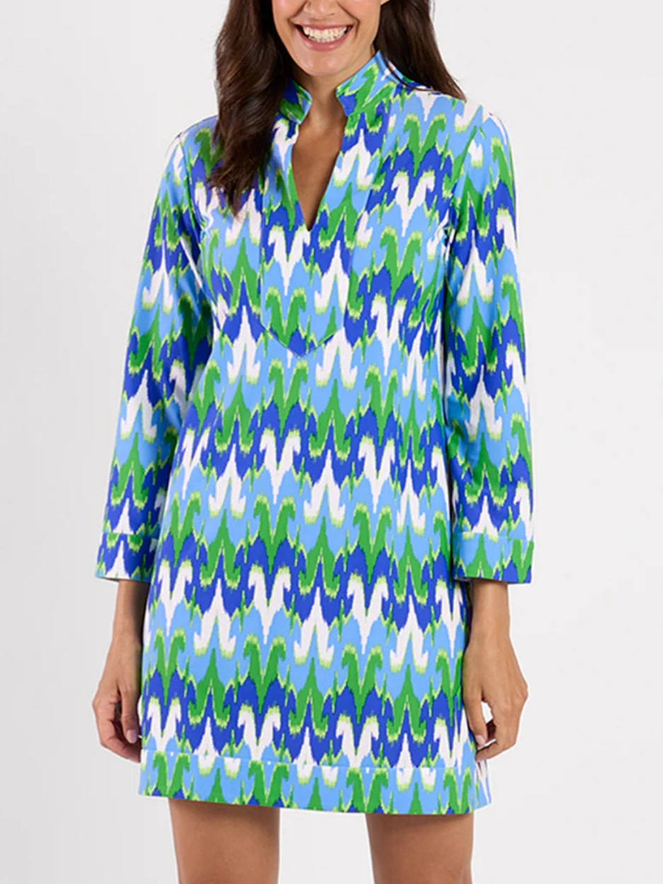 Flattering V-neckline And Long Sleeves Dress