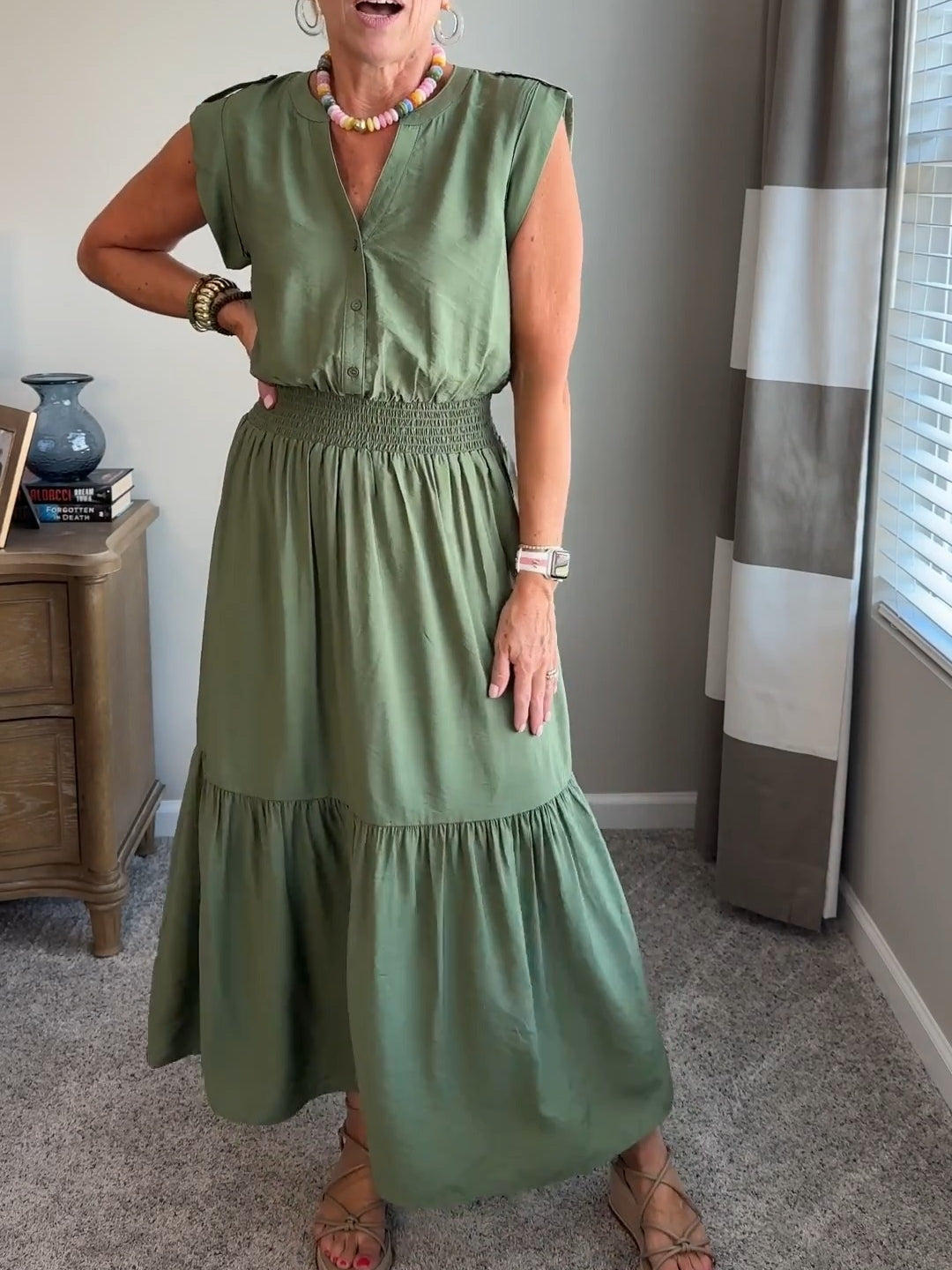 Utility Sleeveless Maxi Dress