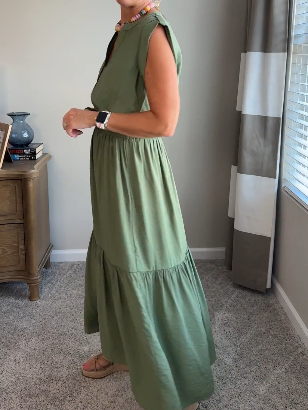 Utility Sleeveless Maxi Dress
