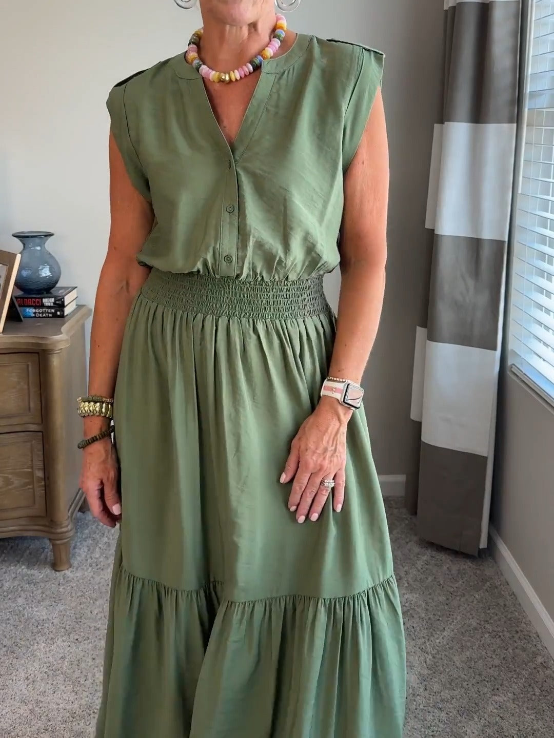Utility Sleeveless Maxi Dress