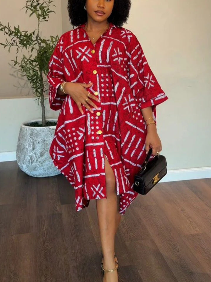 Anchor Ankara Dress