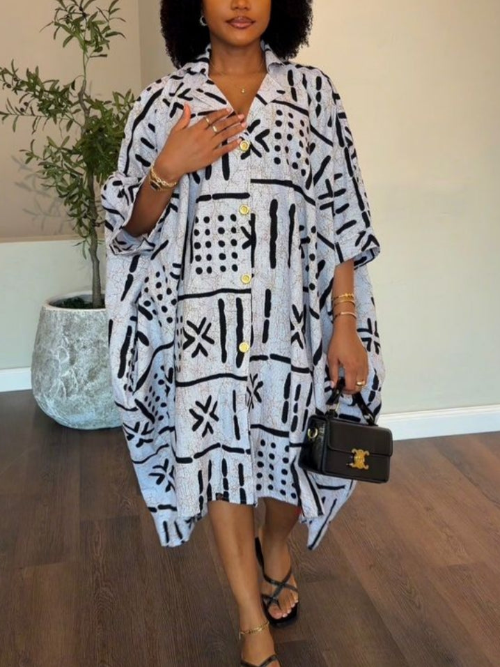 Anchor Ankara Dress