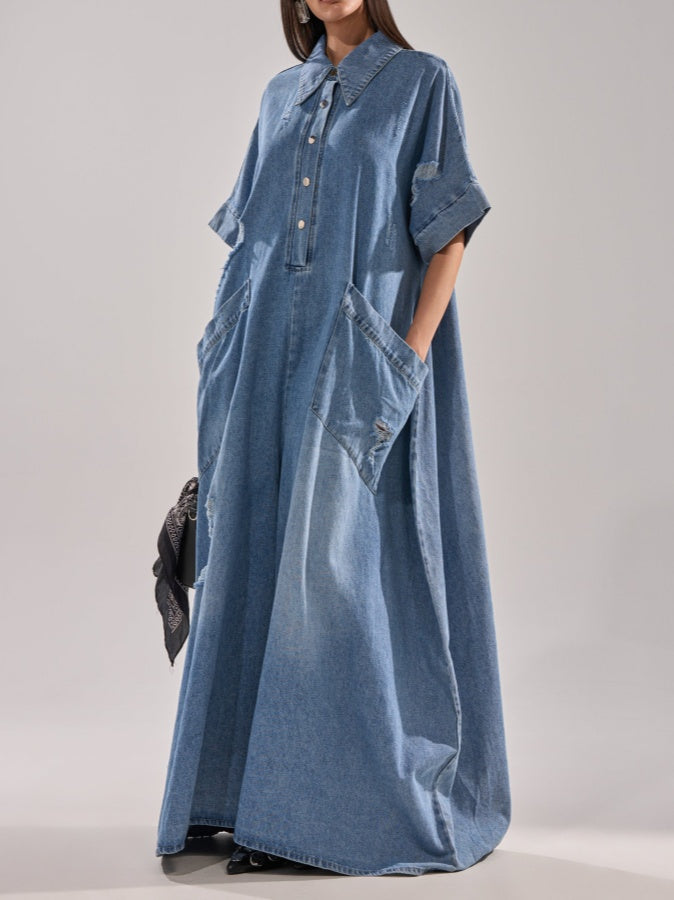 Oversized Denim Jumpsuit