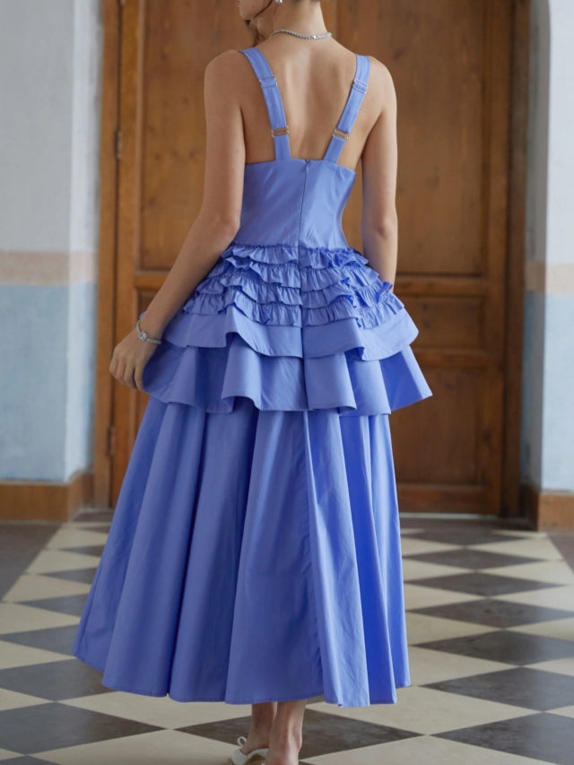 Ruffled Tiered Midi Dress