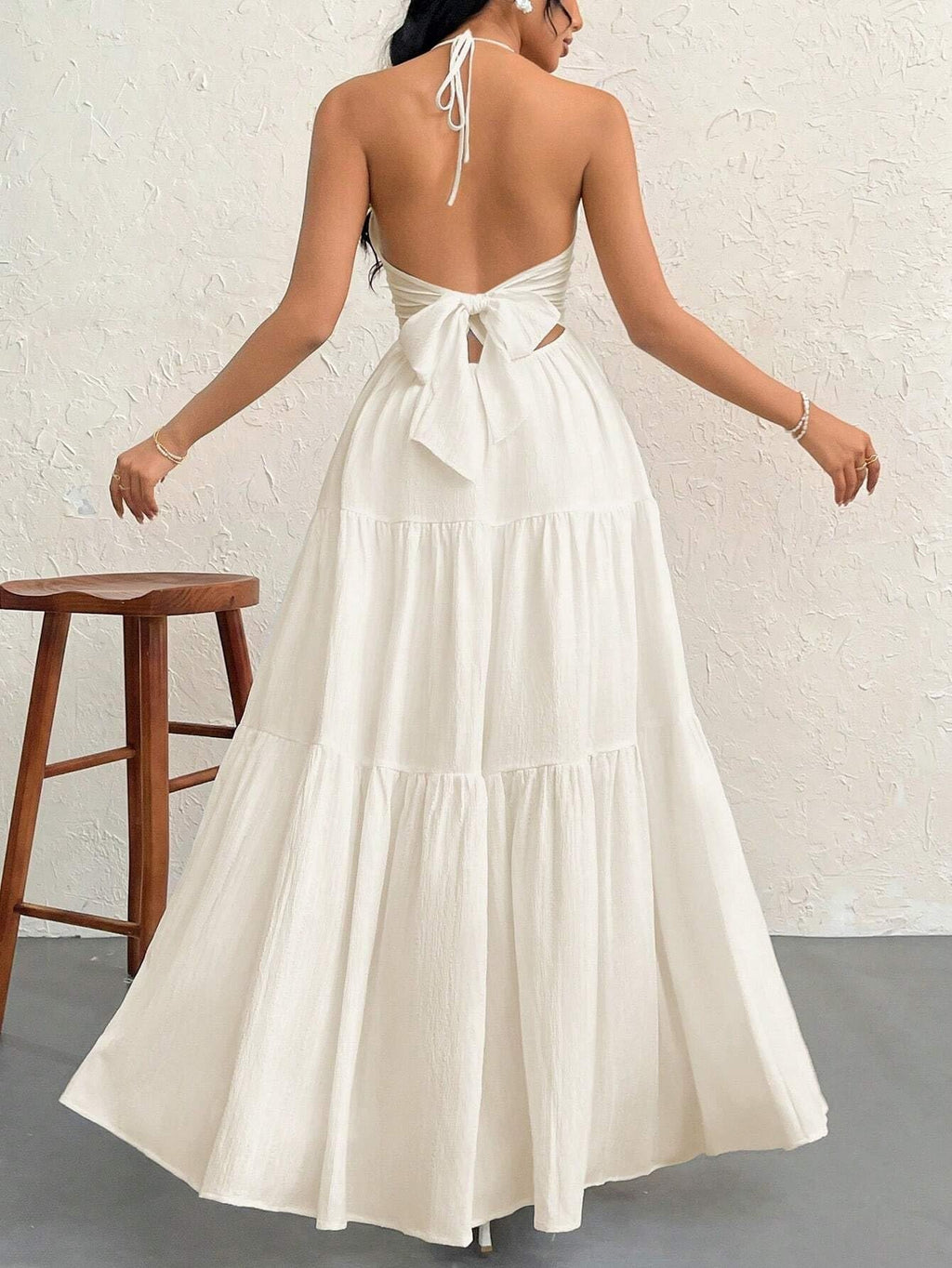 Halter Backless Vacation Maxi Dress