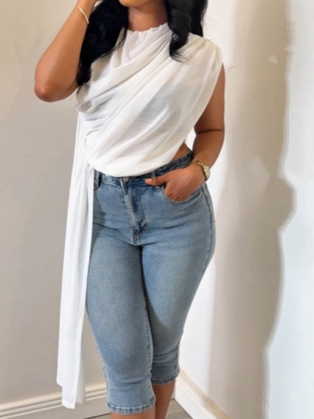 White Chiffon Top