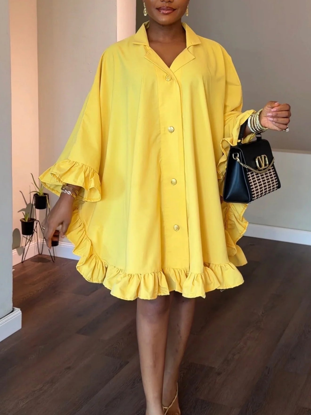 Ruffle Cotton Dress