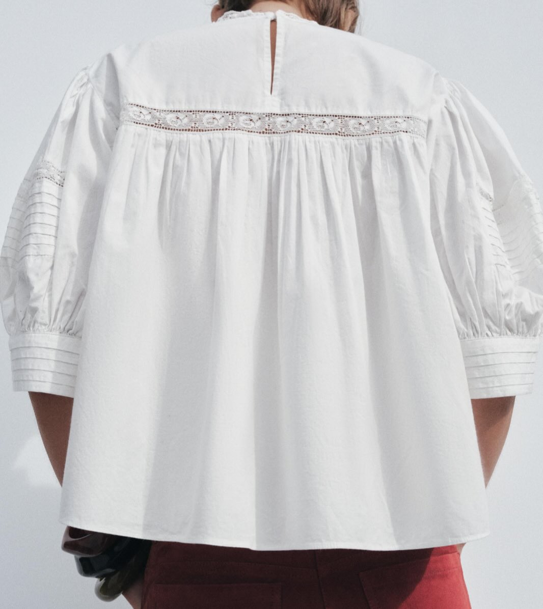 Round Neck White Lace Top