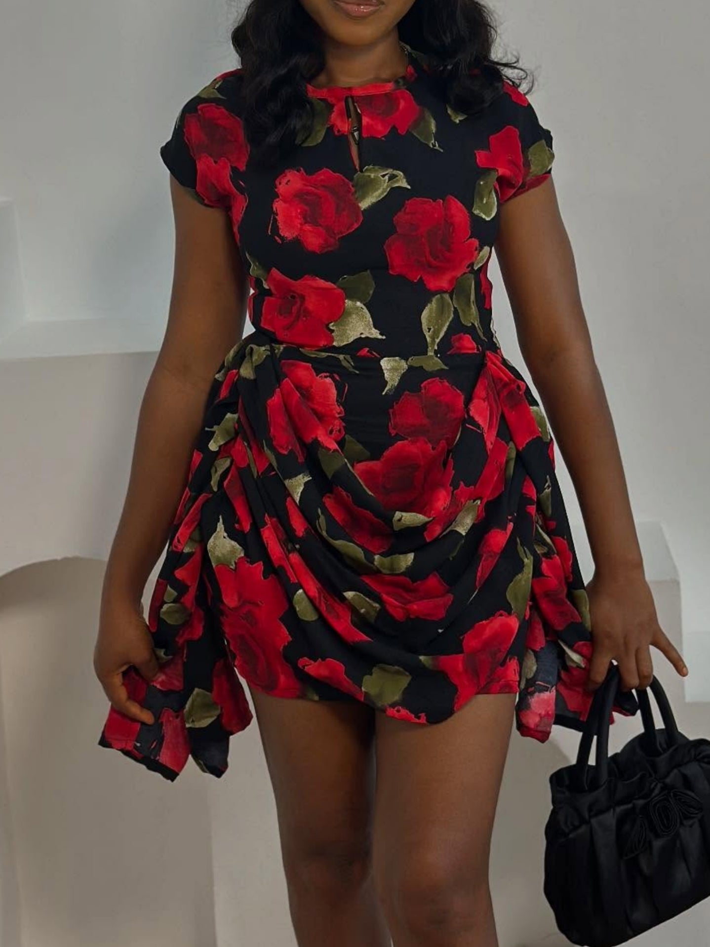 Red Rose Mini Dress