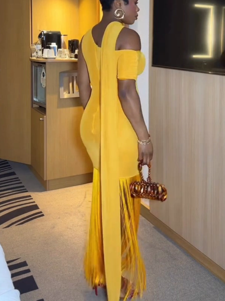 Yellow Tassel Dress