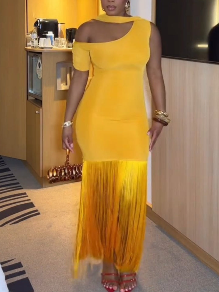 Yellow Tassel Dress