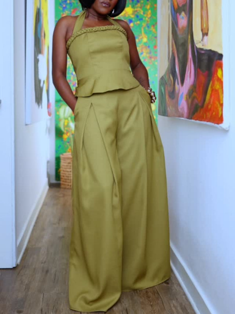 Braided Casual Two-piece Set