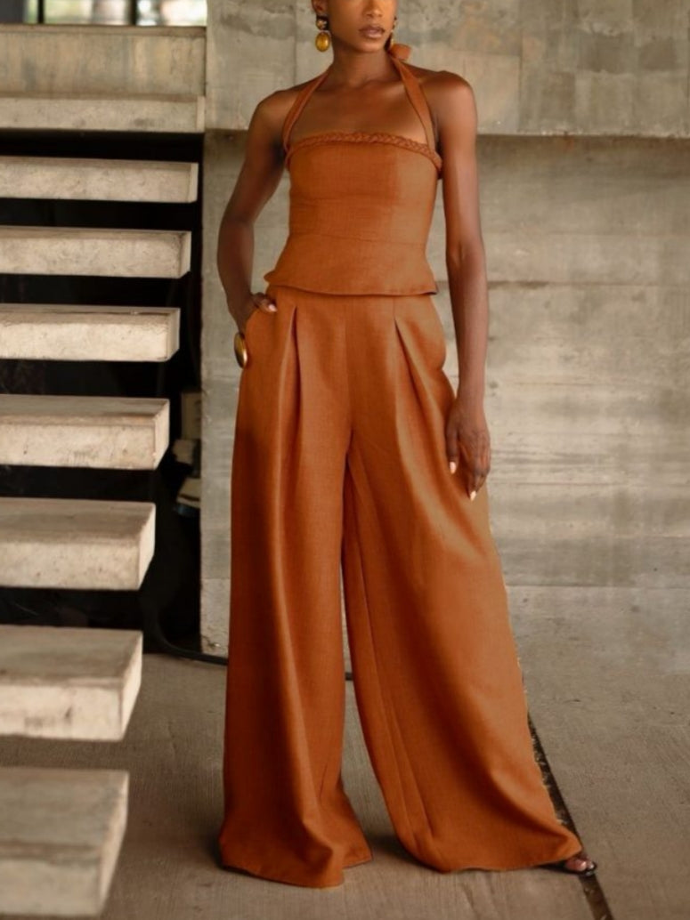 Braided Casual Two-piece Set