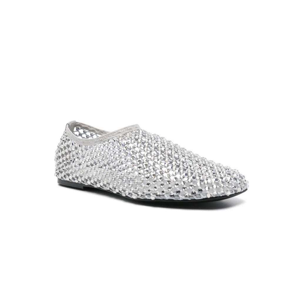 Rhinestone Mesh Flat Shoe