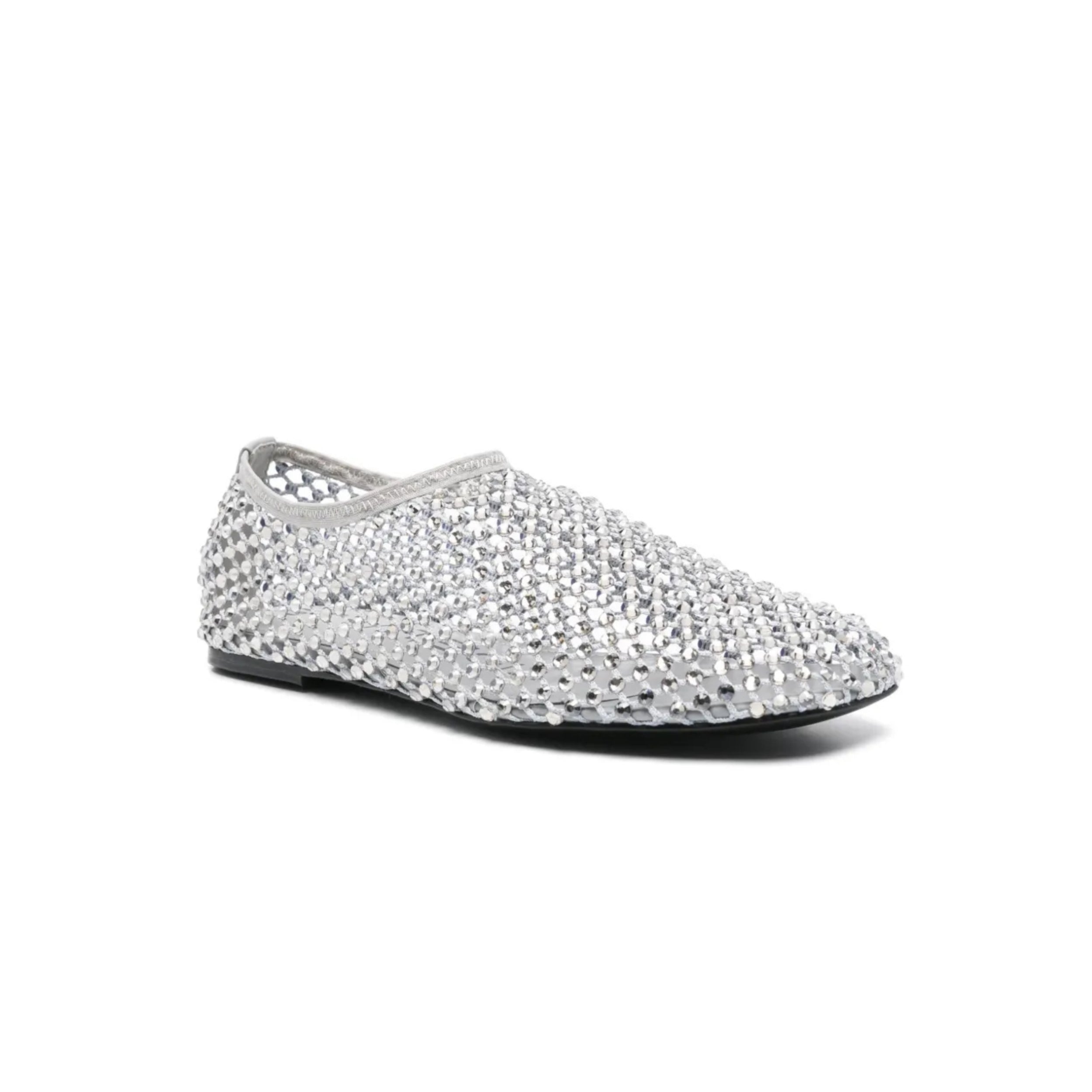 Rhinestone Mesh Flat Shoe