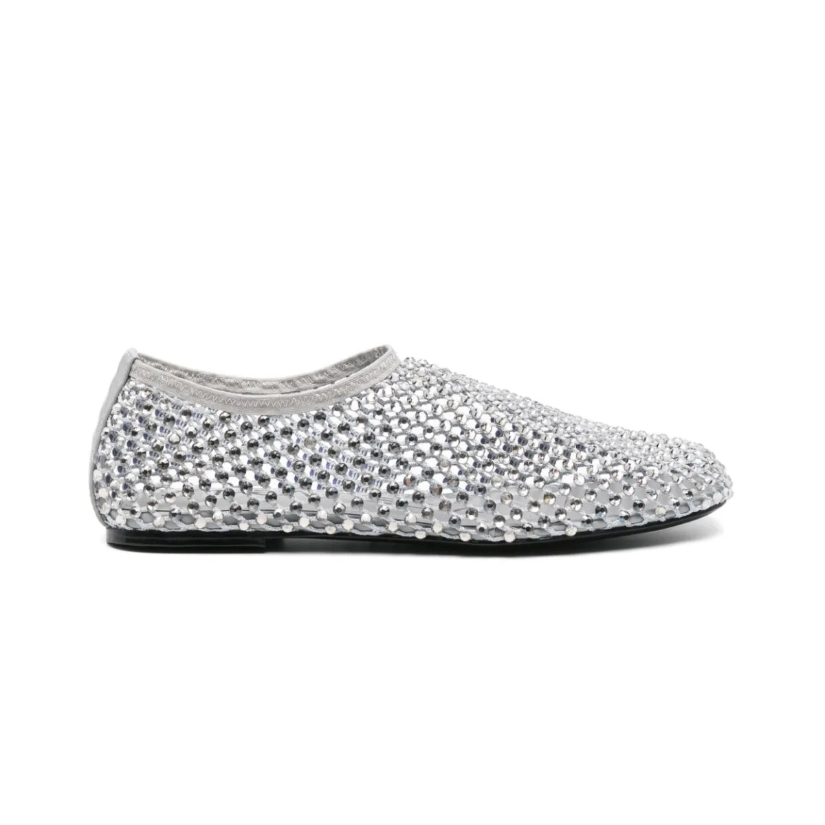 Rhinestone Mesh Flat Shoe