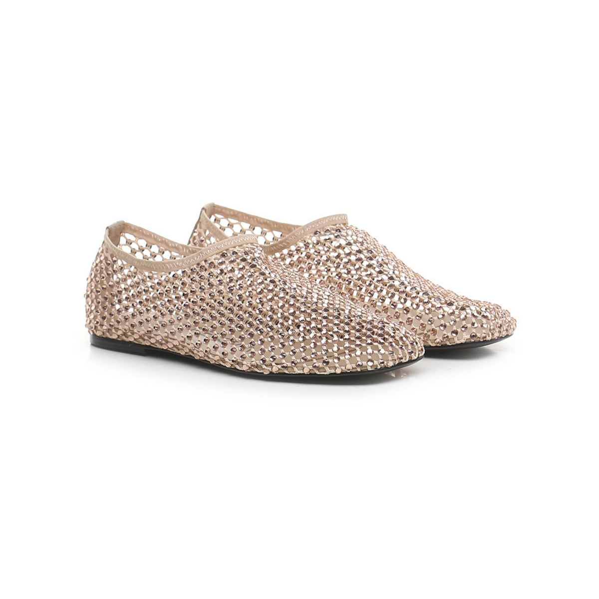 Rhinestone Mesh Flat Shoe
