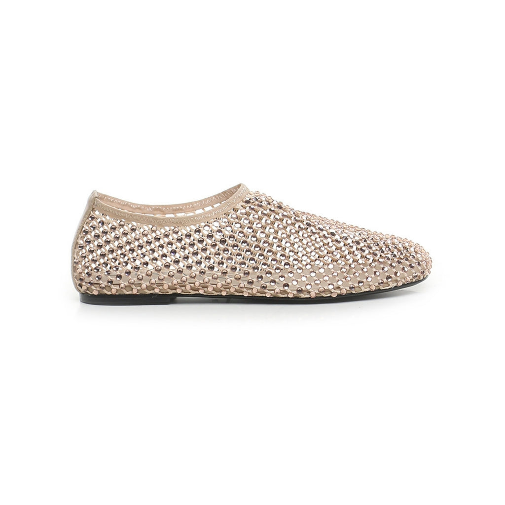 Rhinestone Mesh Flat Shoe