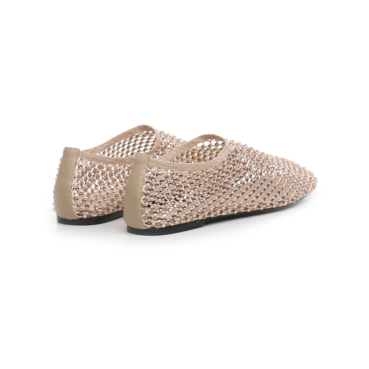Rhinestone Mesh Flat Shoe