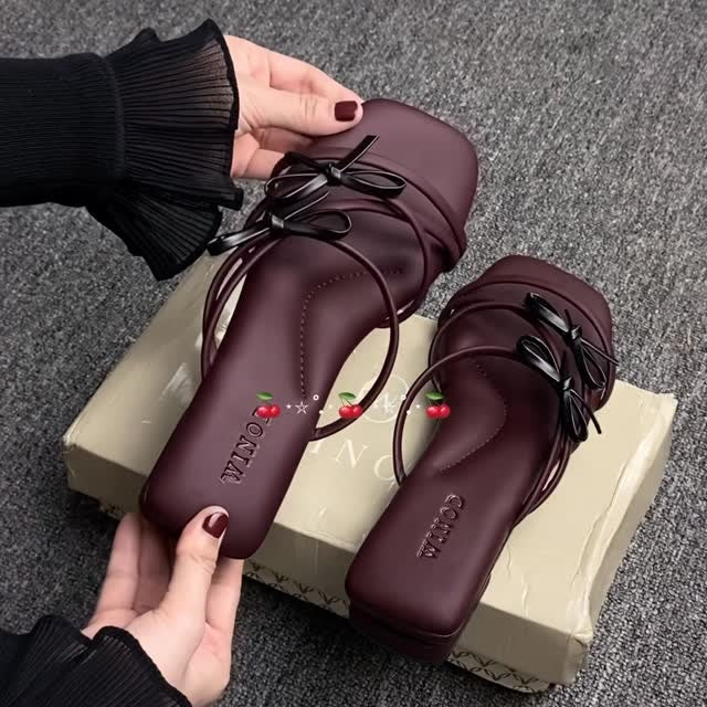 Soft Sole Double Bow Cross-strap Sandals