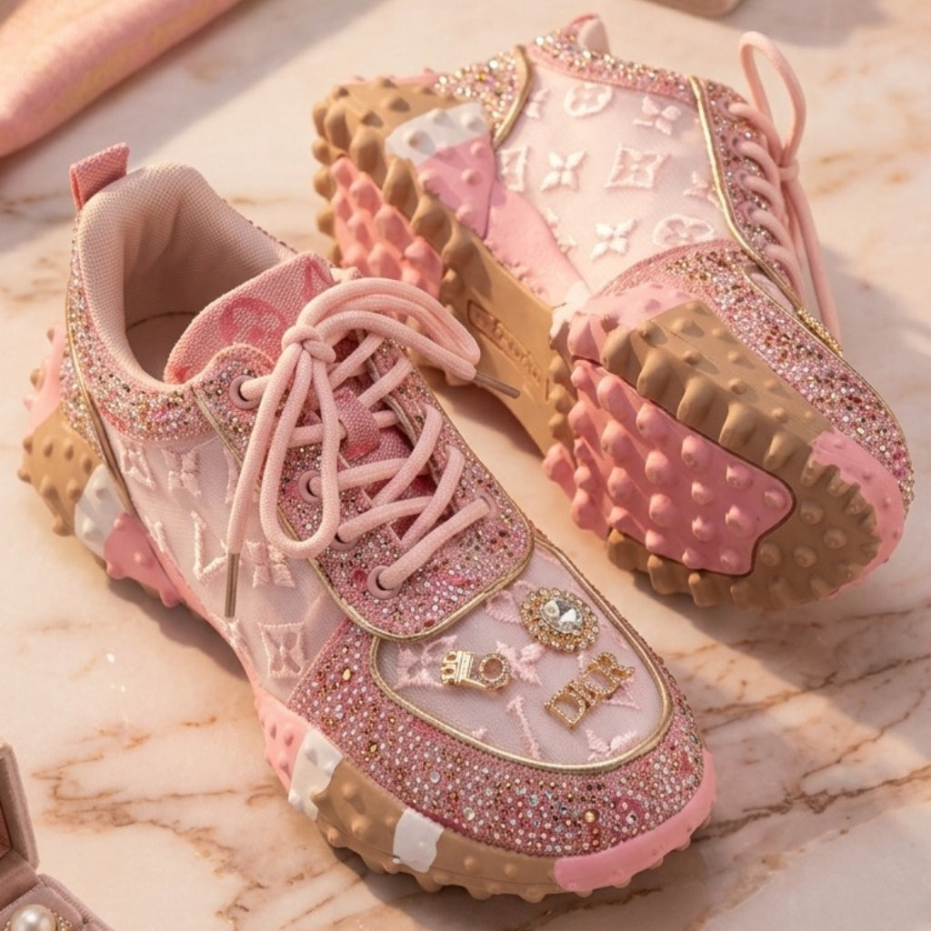 Rhinestone Versatile Casual Sneakers For Women